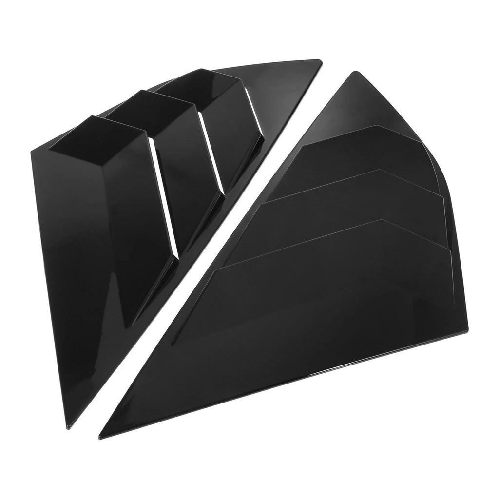 Pair Rear Side Window Louvers Cover for Ford Focus (2012–2018) Gloss Black