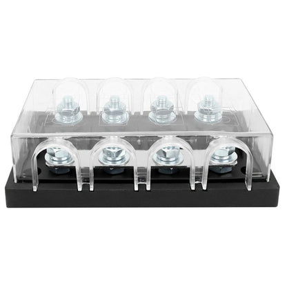 4 Position 50A Fuse Block with Clear Cover for Vehicle Use