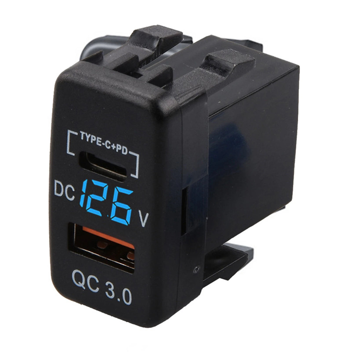 Dual USB QC3.0 Fast Charging Car Charger Socket for Toyota (12-24V)