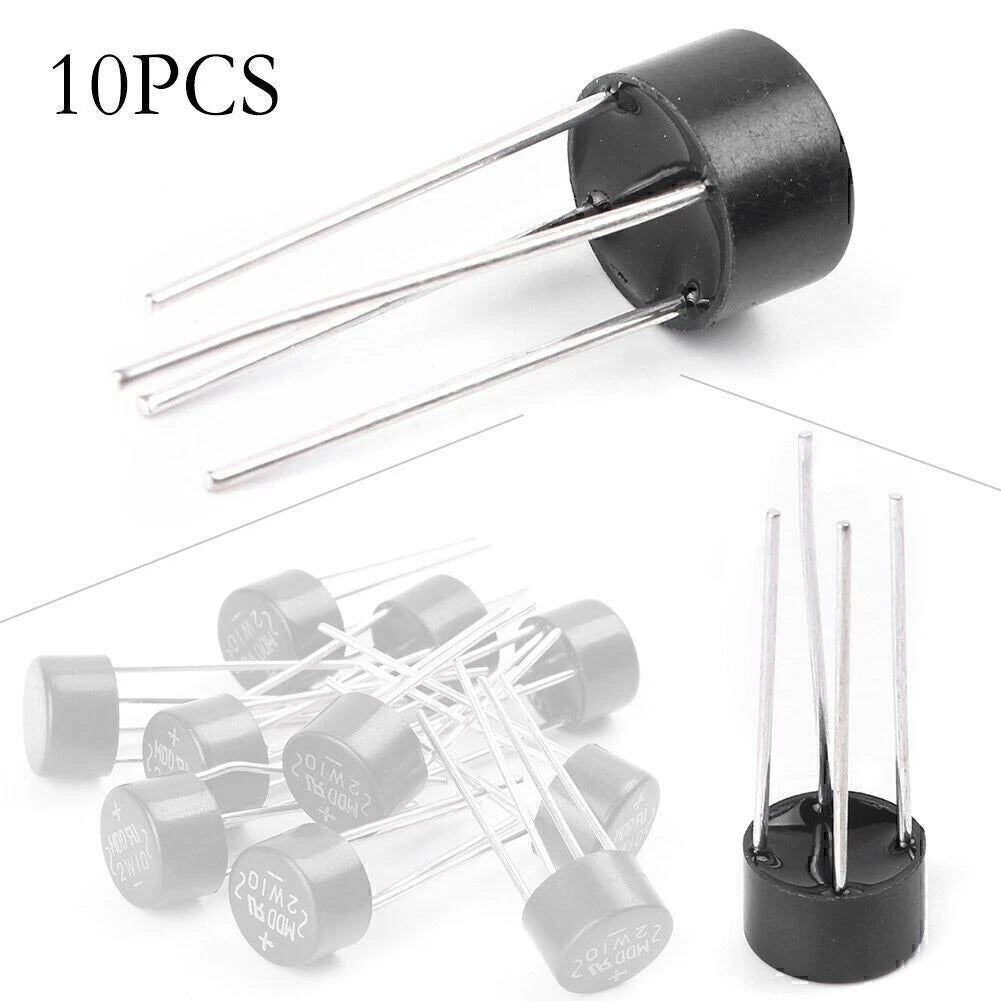 10 x 1000V 2W 10 2A Black Bridge Diode Rectifier Electronic Components DIY Kit