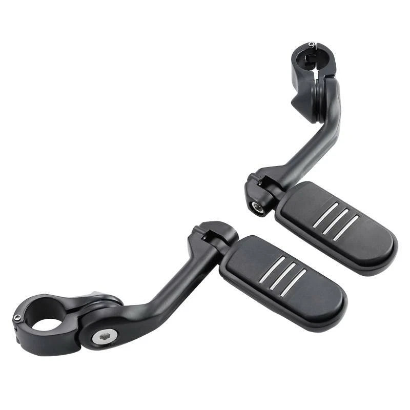 Matte Black Highway Engine Guard Footpegs Mount for