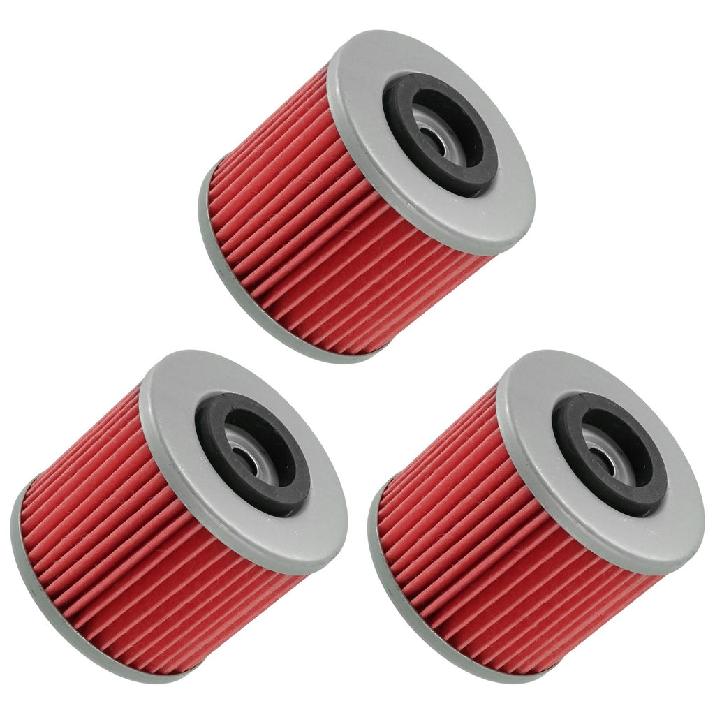 Oil Filter 3-Pack Replacement for Yamaha XVS650 V Star 650 Custom (1998–2016)