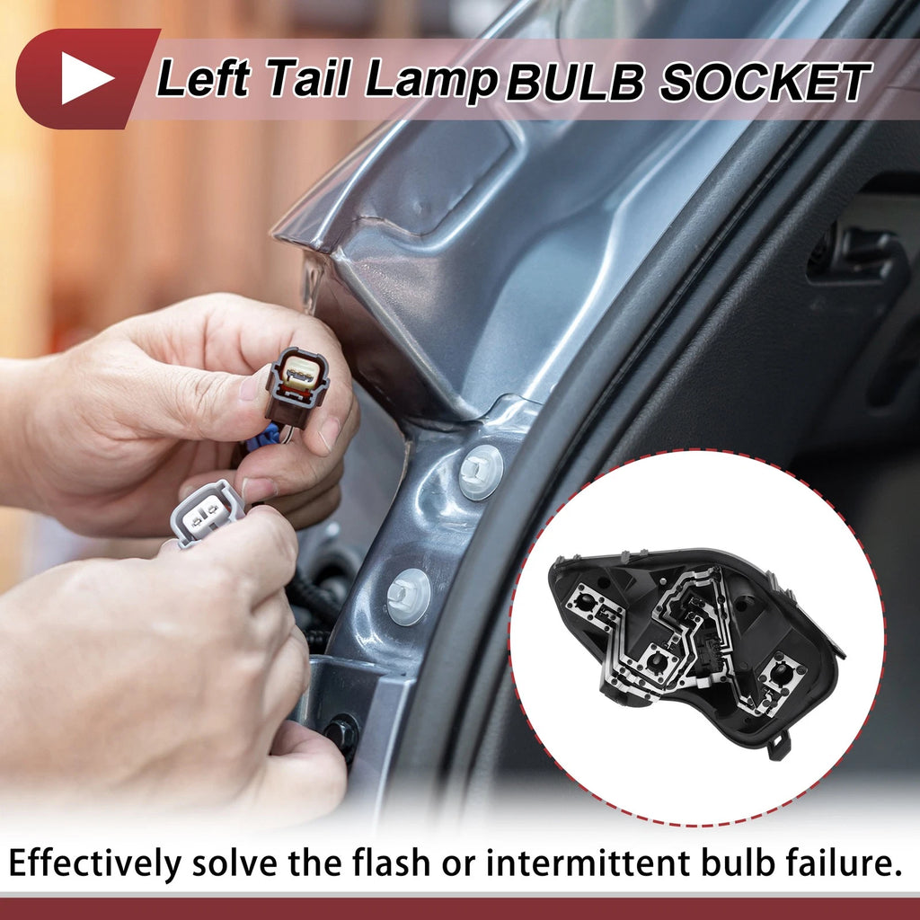 1 Pc Left Tail Light Socket for Peugeot 308 (2012–2015) Lamp Bulb Connector