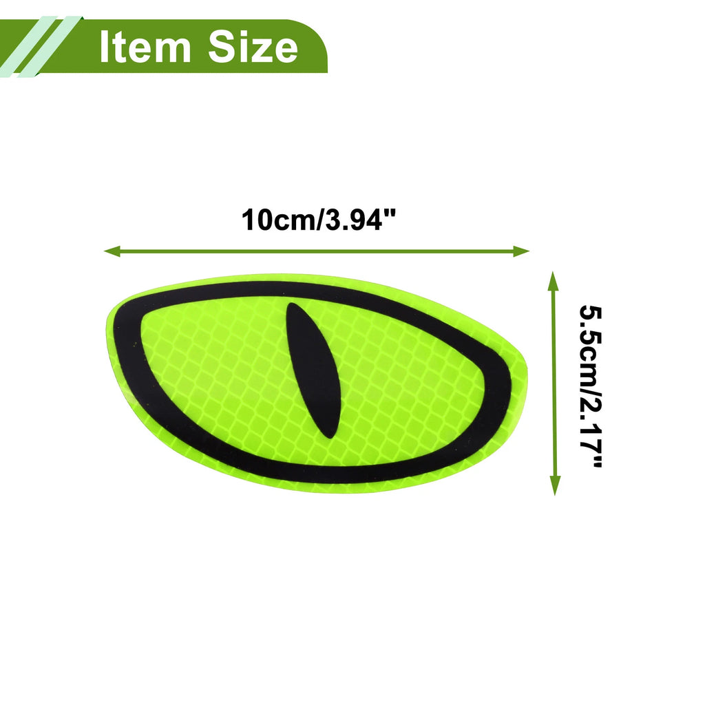 Reflective Bumper Decal for Universal Fit (Fluorescent Green, Devil's Eye)