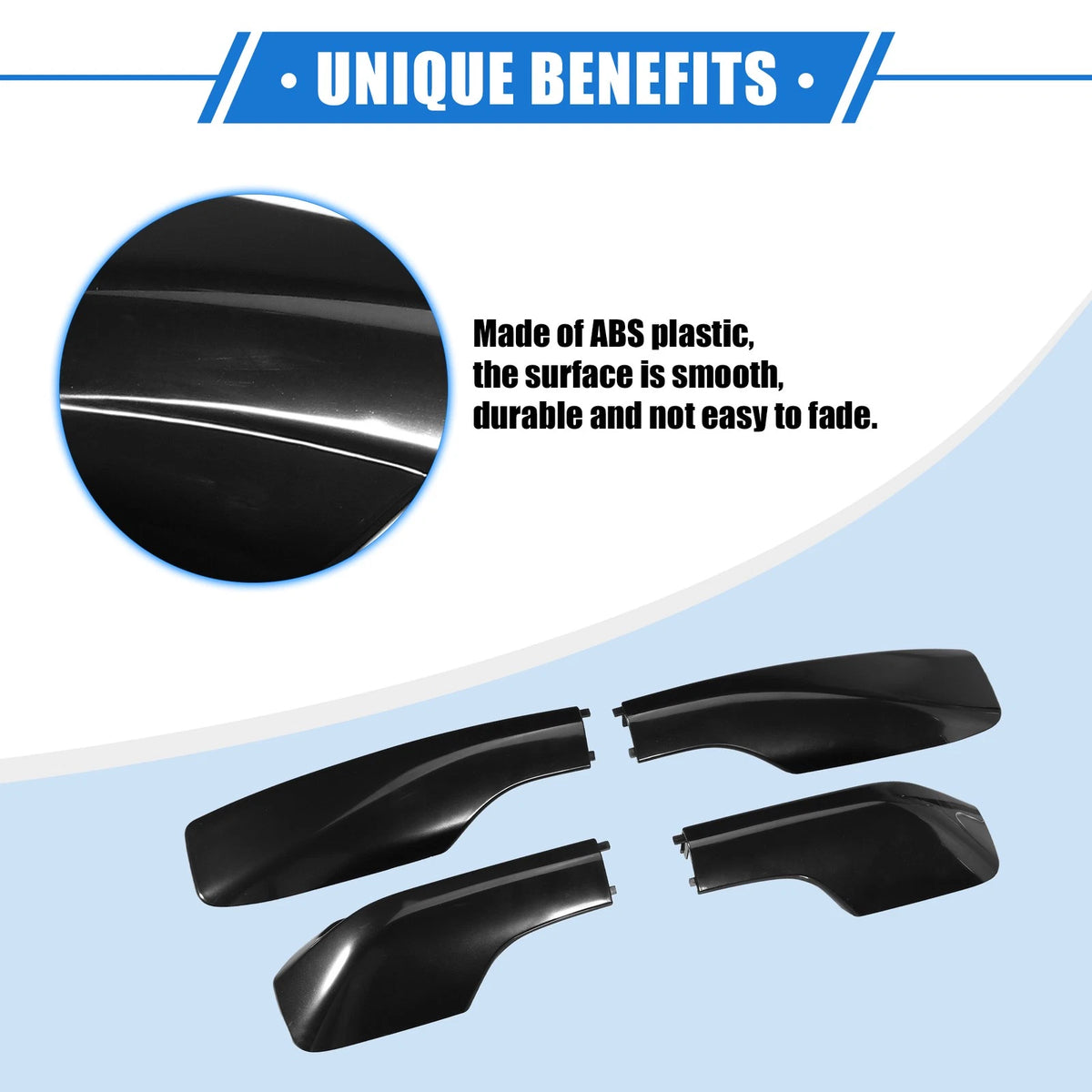 4Pcs Roof Rack Side Rail End Cover Shell Replacement for Toyota RAV4 (2001–2005)