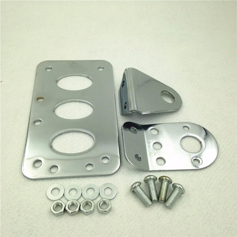 Chrome Vertical Side Mount License Plate Bracket for H-D Bobber Chopper