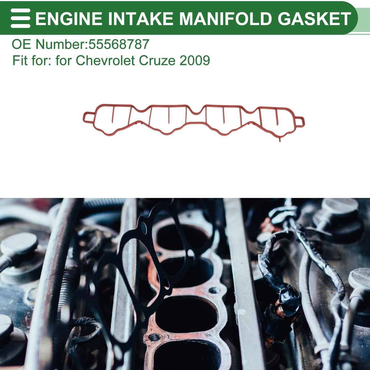 Engine Intake Manifold Gasket OEM Replacement for Chevrolet Cruze (2009–2016)
