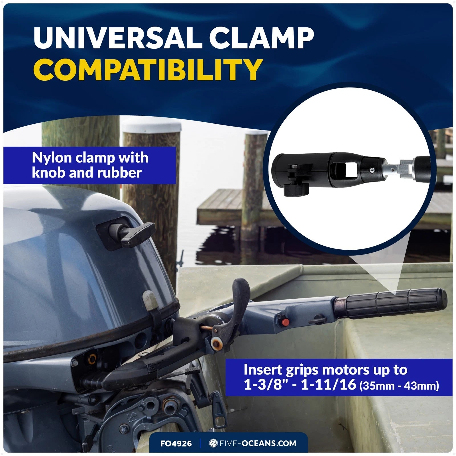 Universal U-Joint Tiller Extension Handle (36" – 53")