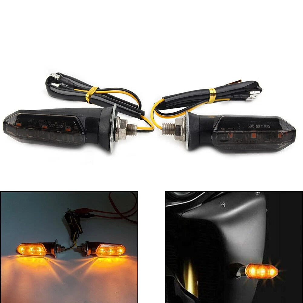 LED Turn Signal Indicator Amber Blinker Light for Universal Motorcycle