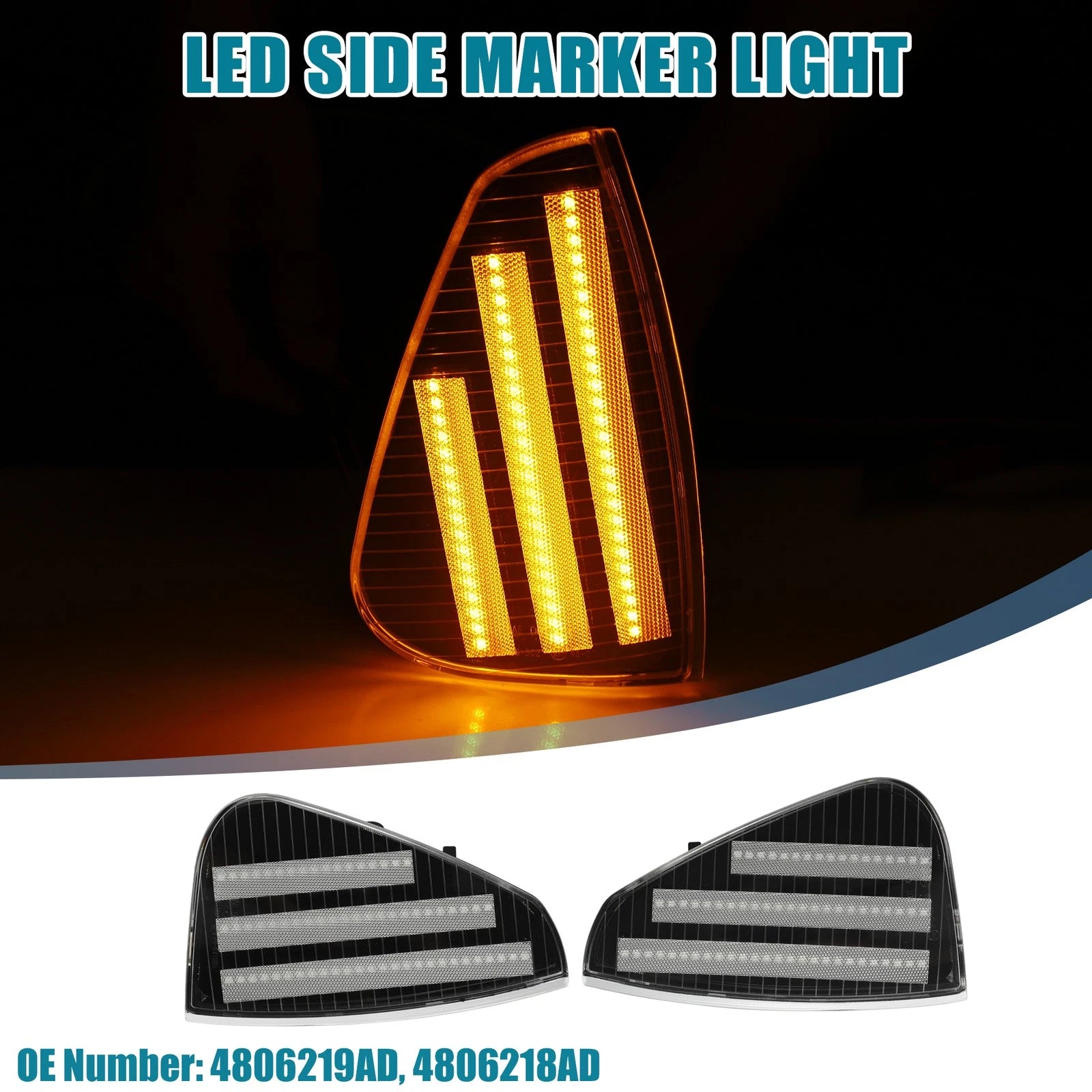 LED Side Marker Lights Pair Replacement for Dodge Charger (2006–2023)