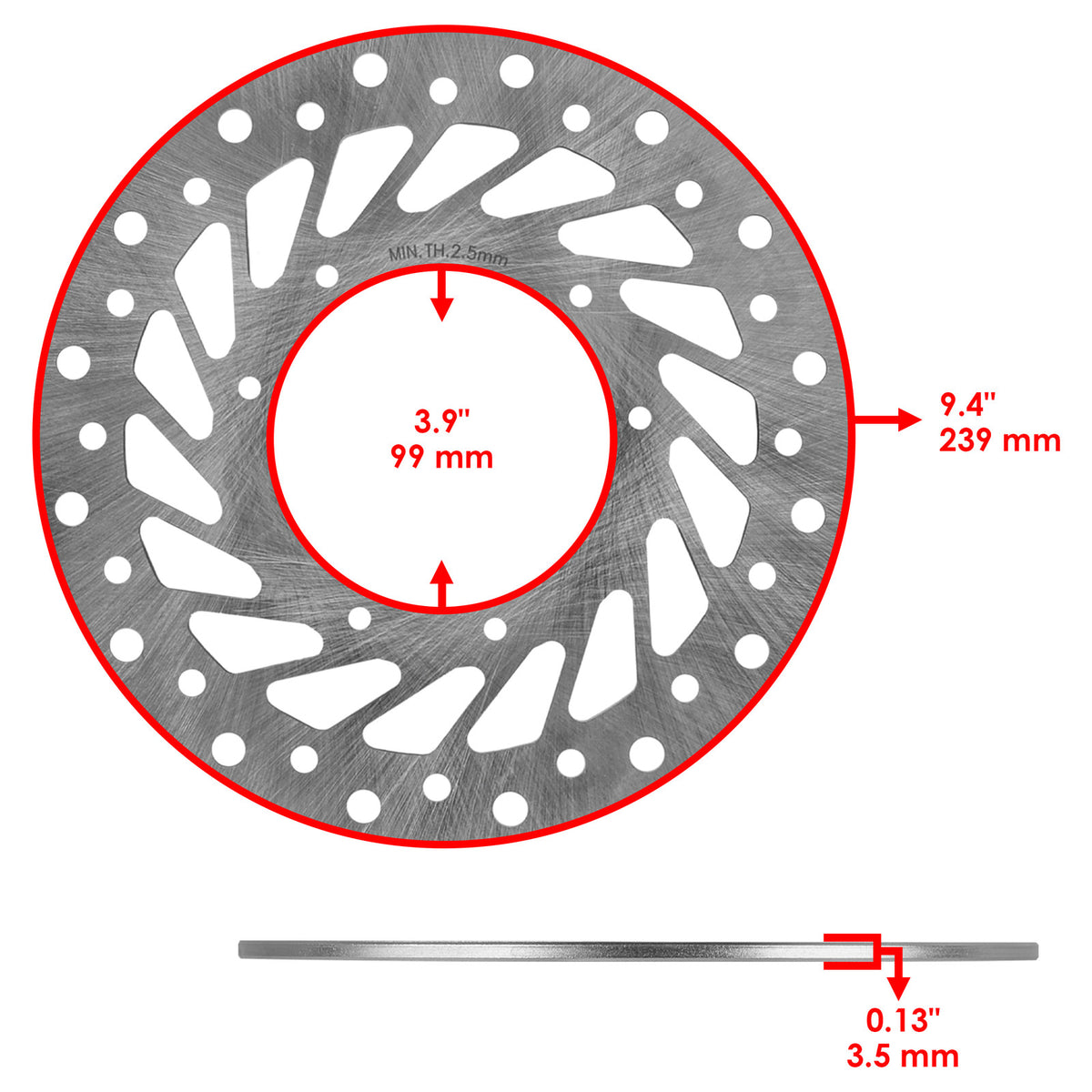Front Brake Disc Rotor Replacement for Honda CR500R (1995–2001)