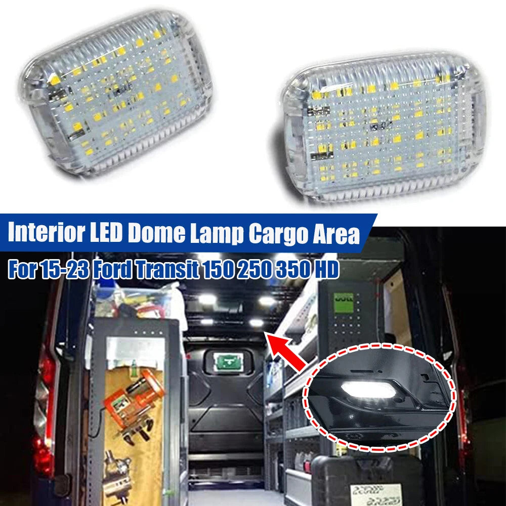 2X LED Dome Light for Ford Transit 150 250 350 HD (2015–2023)
