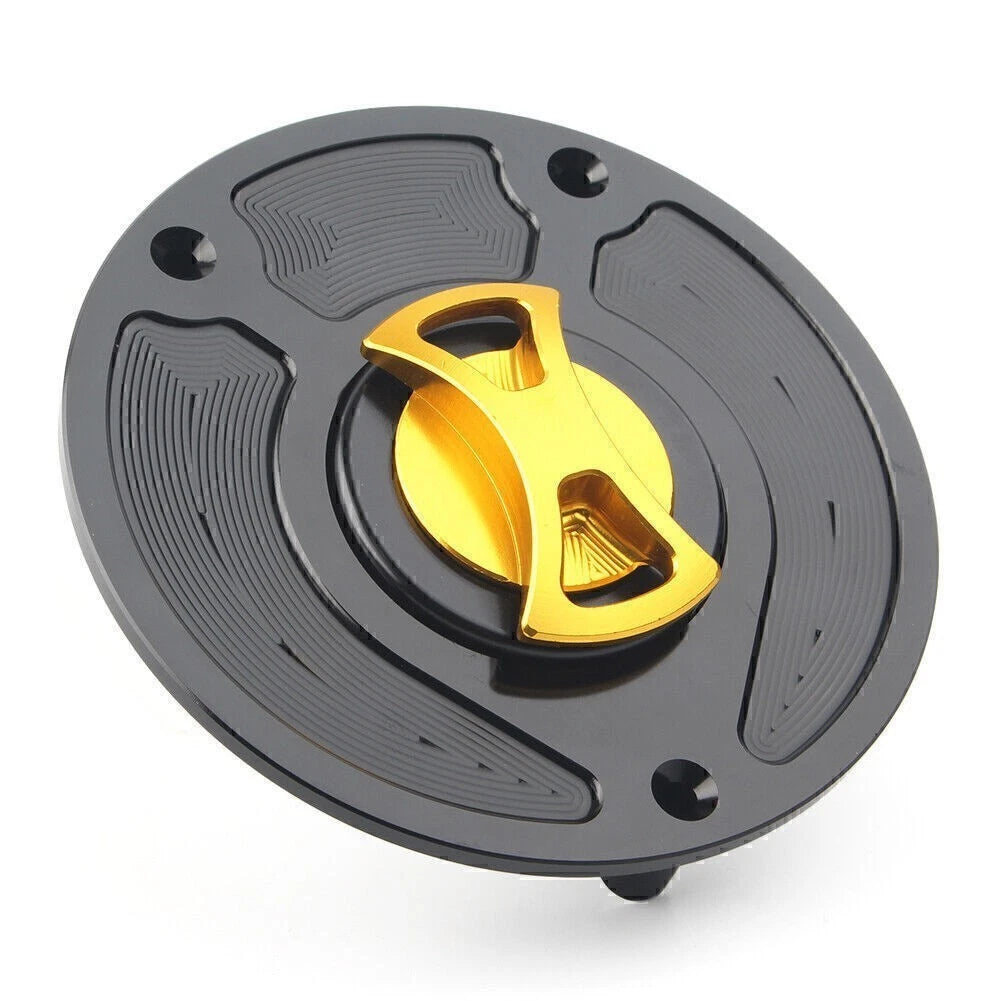 Keyless Gas Fuel Tank Cap Cover for Honda CBR1000RR Fireblade (2000–2019) - Yellow