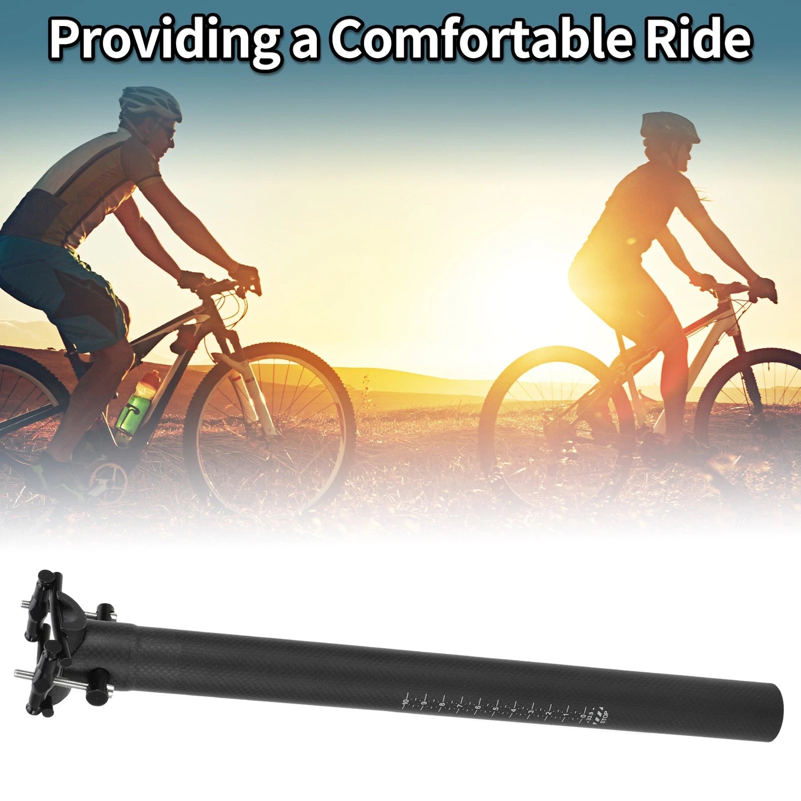 Seat Post 33.9x450mm Ultra Light Saddle Post Replacement for Bike (2005–2015)