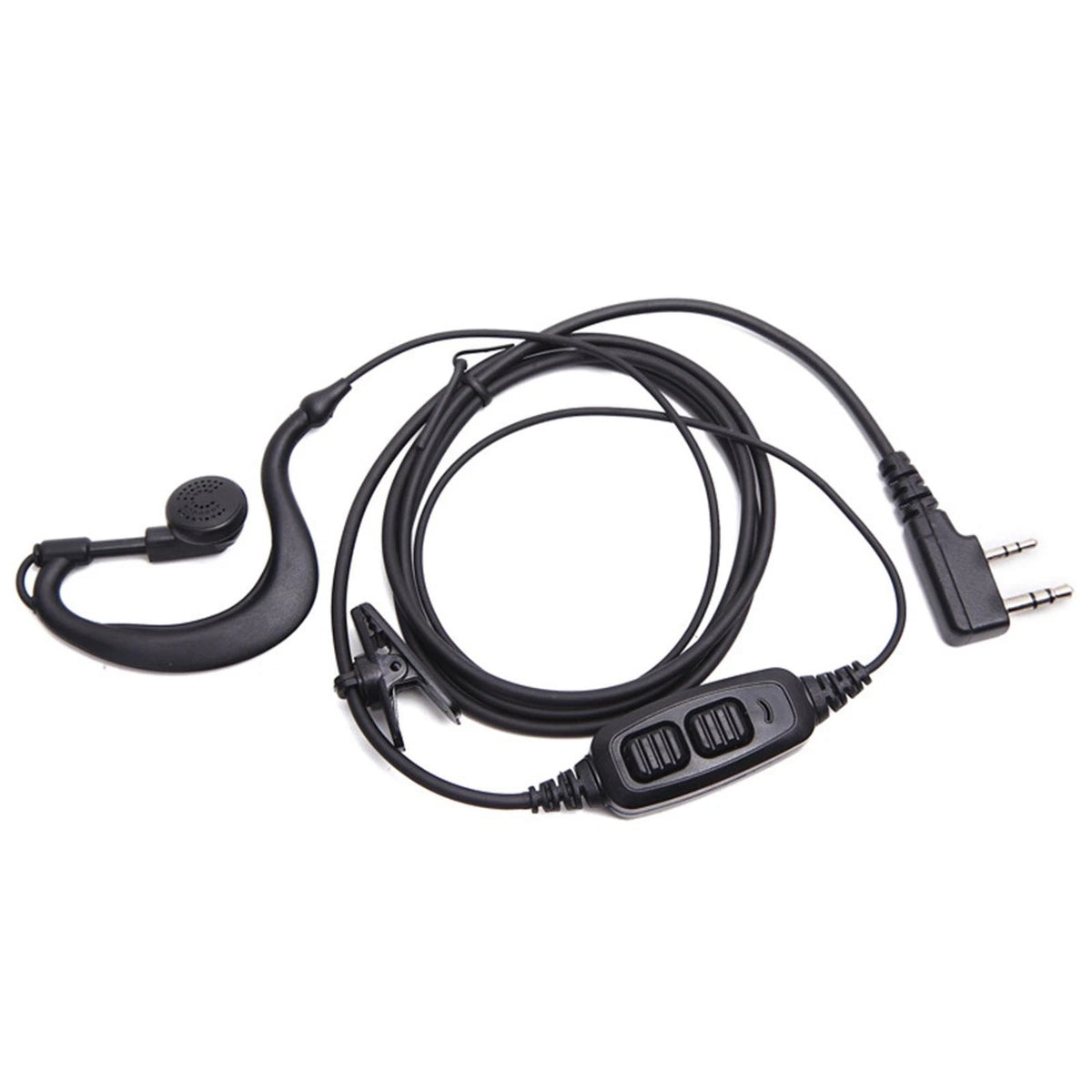 Dual PTT Earpiece Earbuds with Mic for Baofeng BF-UV5R UV82 UV82L UV-89