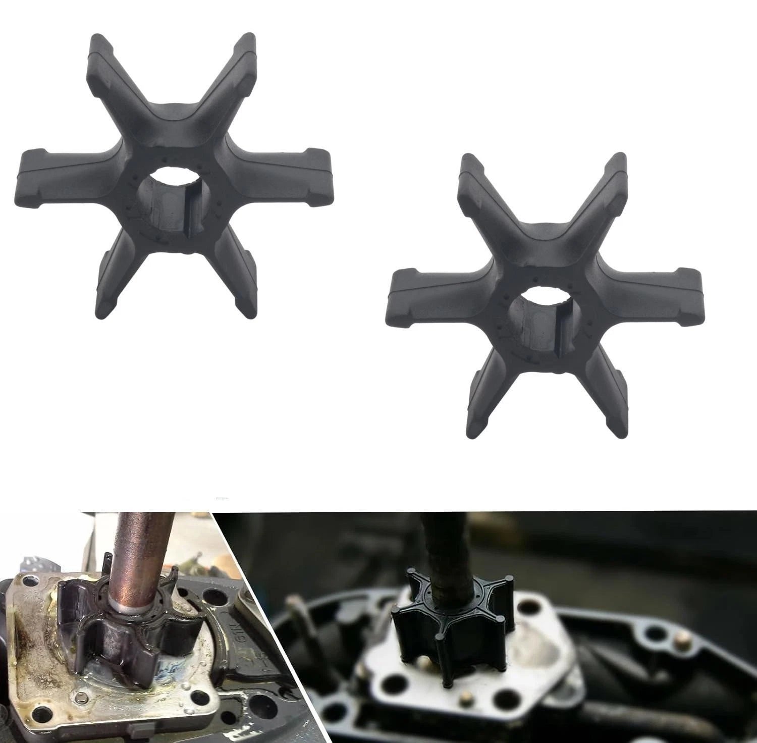For Yamaha Water Pump Impeller 6F5-44352-01 40 HP 2 Stroke Engine 2pcs