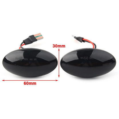 BLK LED Dynamic Side Marker Light Turn Signal Light For Mini Cooper R50 R52 R53