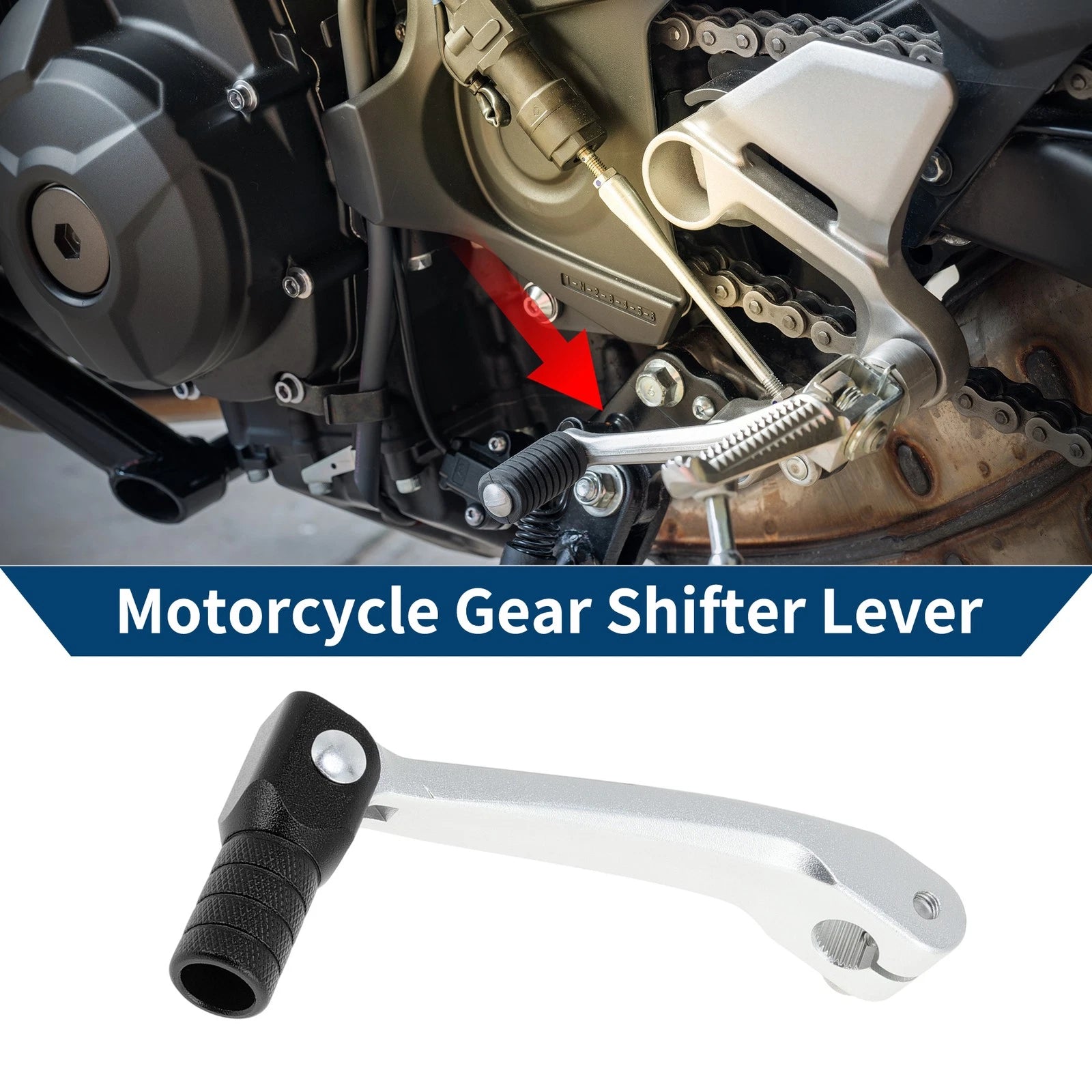Folding Gear Shifter Lever Replacement for Honda CRF150F (2003–2017) Silver