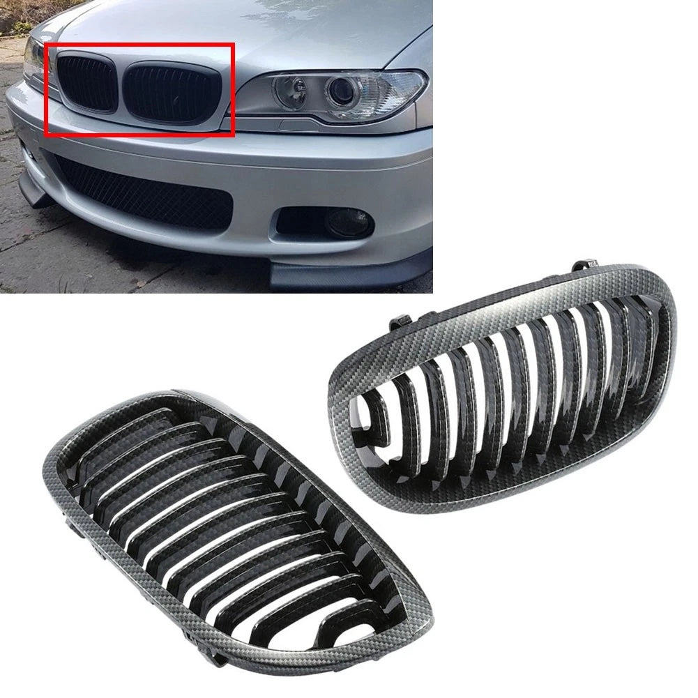 Front Bumper Kidney Grille For BMW 3 Series E46 Coupe Convertible 2003-06