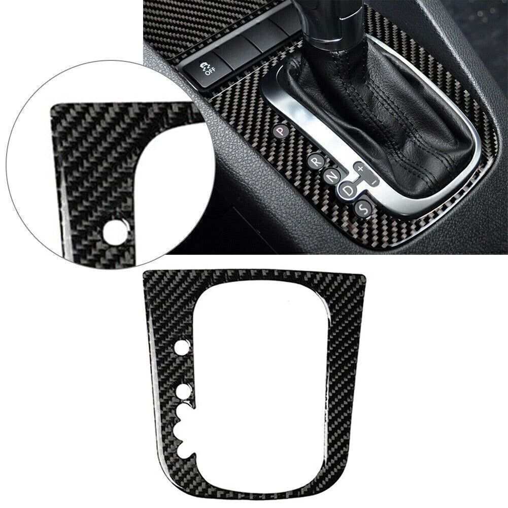 Gear Shift Panel Cover for Volkswagen Golf 6 MK6 (2008–2012) Red Carbon
