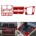 9Pcs Interior Console Cover Trim for BMW 3 Series E46 (1998–2005) RHD Red