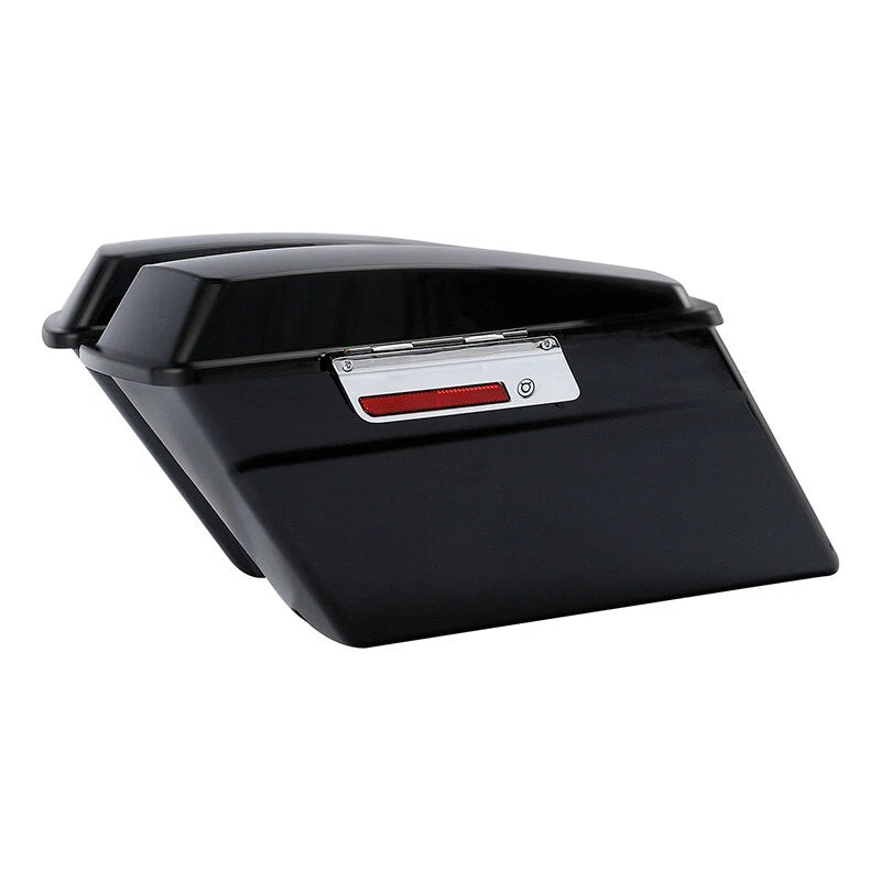 Matte Black Hard Saddlebags & Conversion Bracket for Harley Softail (1984–2017)