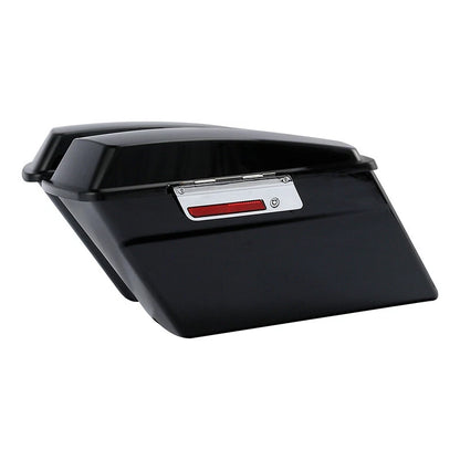 Matte Black Hard Saddlebags & Conversion Bracket for Harley Softail (1984–2017)