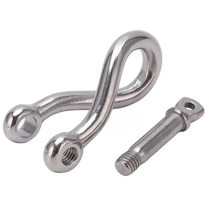 Heavy Duty Twisted Clevis Shackle 316 Stainless Steel for Boat Chain Attachment