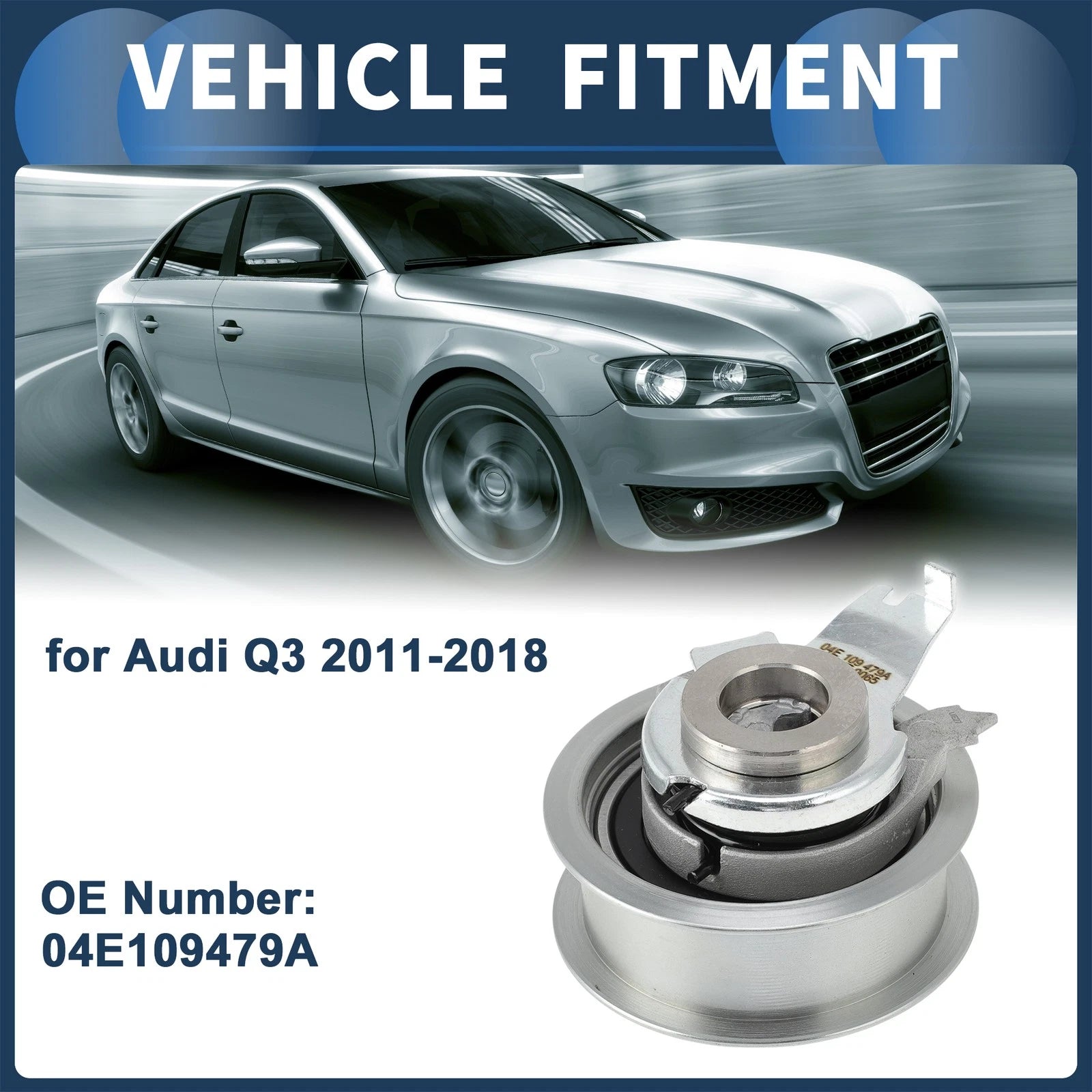 Belt Tensioner for Audi Q3 (2011–2018) OEM Replacement Metal 1 Piece