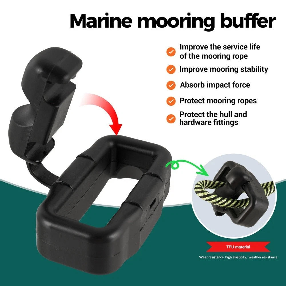 TPU Marine Buffer for Mooring Systems (No Tools, Quick Thread Installation)