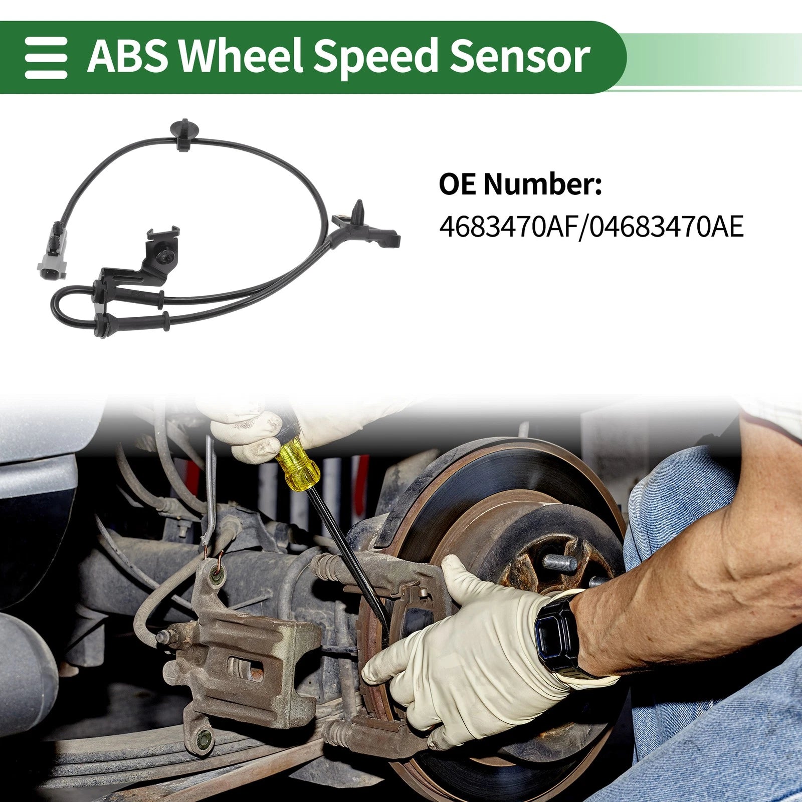 ABS Wheel Speed Sensor Front Right for Dodge Caravan (2007–2010)