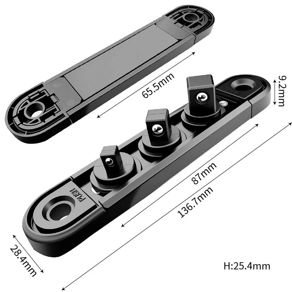Magnetic Socket Organizer for Mini (1/2, 3/8, 1/4 Inch)