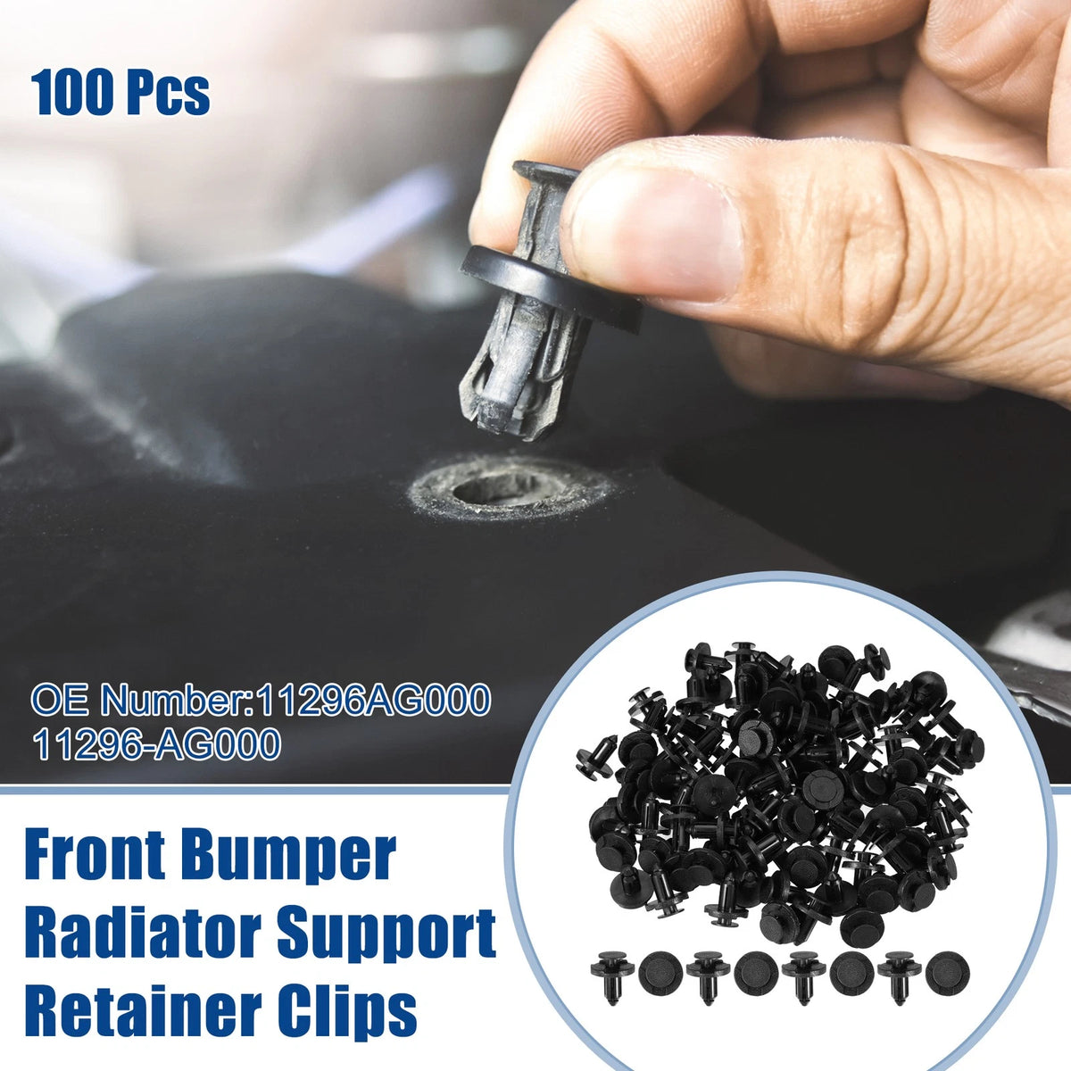 100pcs Front Bumper Radiator Support Clips for Infiniti FX35 (2003–2008) No.11296AG000