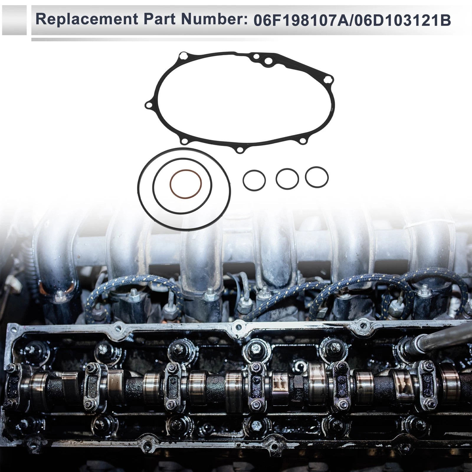 Timing Cover Gasket for Audi A3 2.0L L4 (2006–2008) Replacement