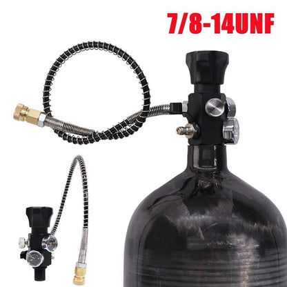 1 PC Pumps Adapter for Dual Gauge Charging Valve (6000psi, 7/8-14 UNF)