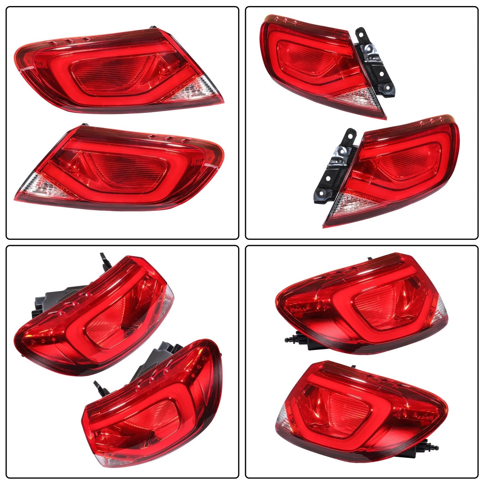 Set of 2 LED Tail Lights for Chrysler 200 (2015–2017) Right+Left Side