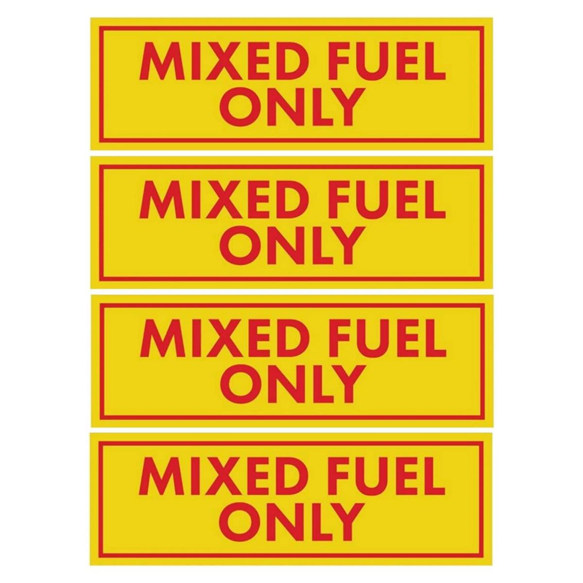 4pc Mixed Fuel Only Stickers for Fuel Tank Weatherproof Adhesive Decals