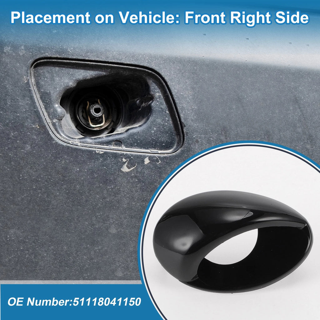 Front Right Headlight Washer Nozzle Cover Cap for BMW M3 (2012–2019) Gloss Black