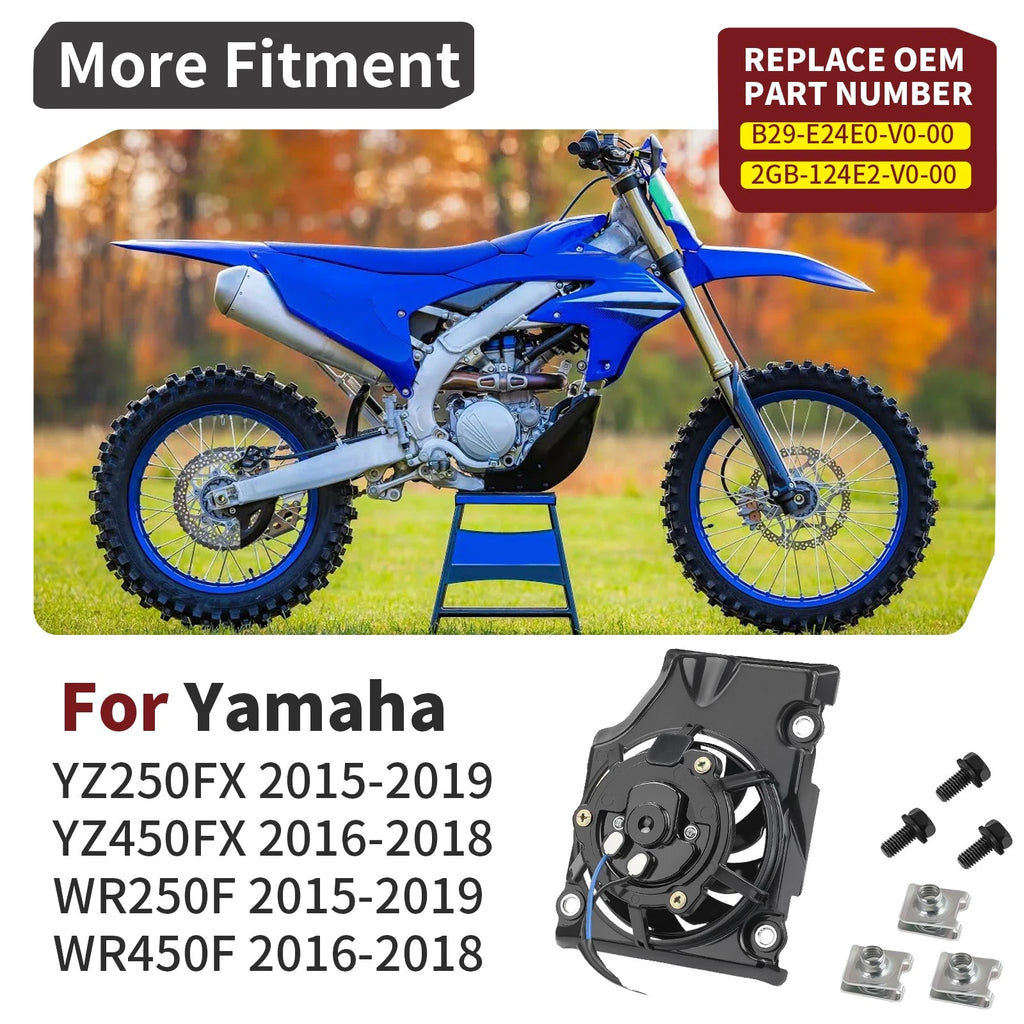 Radiator Fan Kit for Yamaha YZ250FX WR250F (2015–2019) / YZ450FX WR450F (2016–2018)
