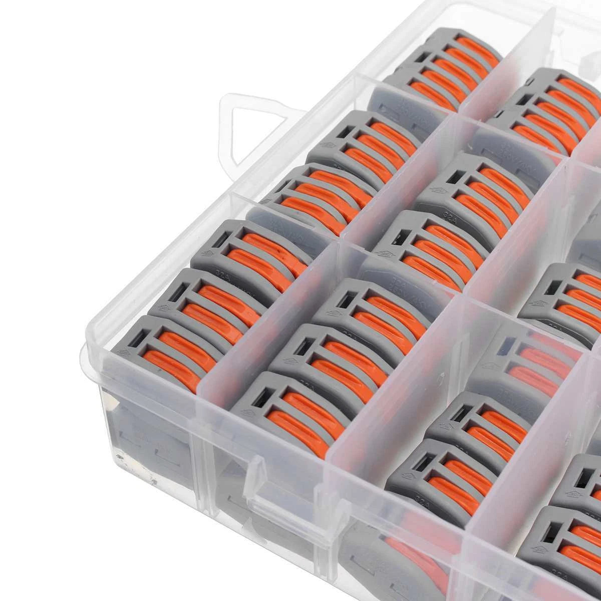 60Pcs 2/3/5 Pin Reusable Electrical Connectors Wire Block Terminal