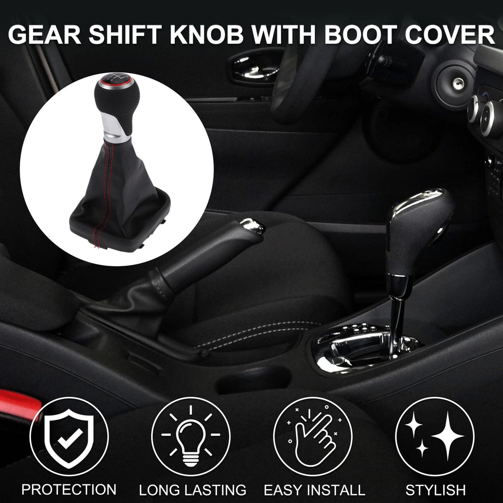 Shift Knob with Boot Cover Replacement for Audi A3 S3 8P (2003–2013)