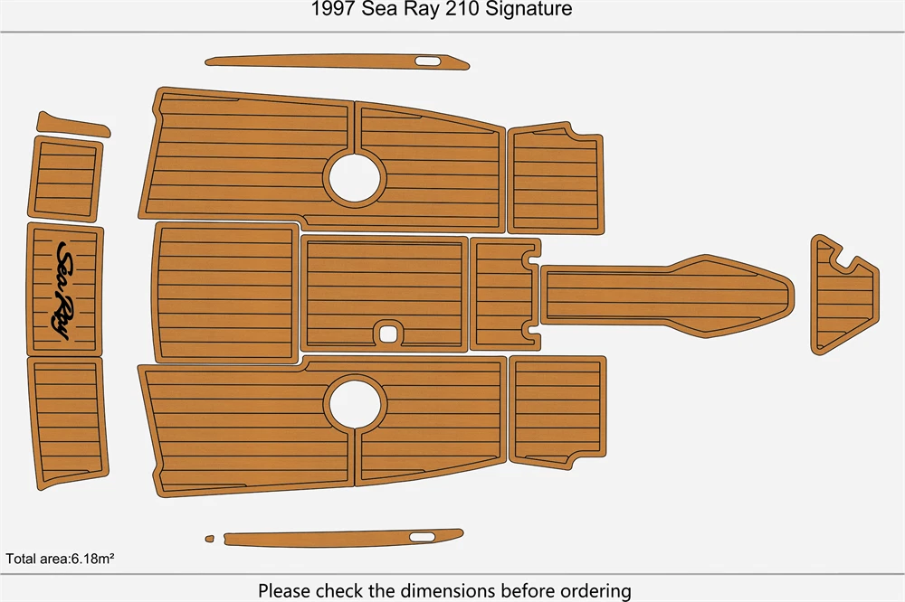 EVA Pads for Sea Ray 210 Signature (1997) Swim Platform Cockpit Mat