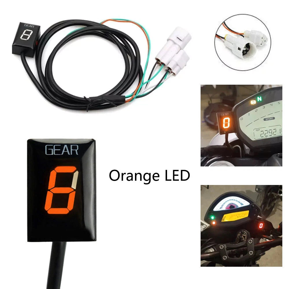 Orange LED Gear Indicator for Yamaha FZ6 FZ1 YZF-R6/R1 XJ6 (2004–2020)