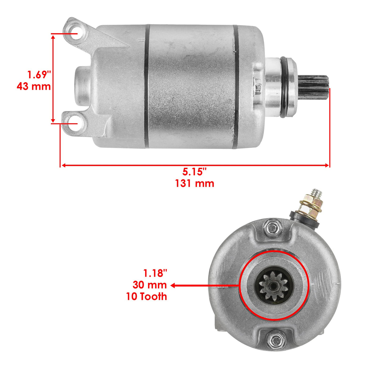 Starter Replacement for Honda ATV TRX450ER TRX 450 (2006–2014)