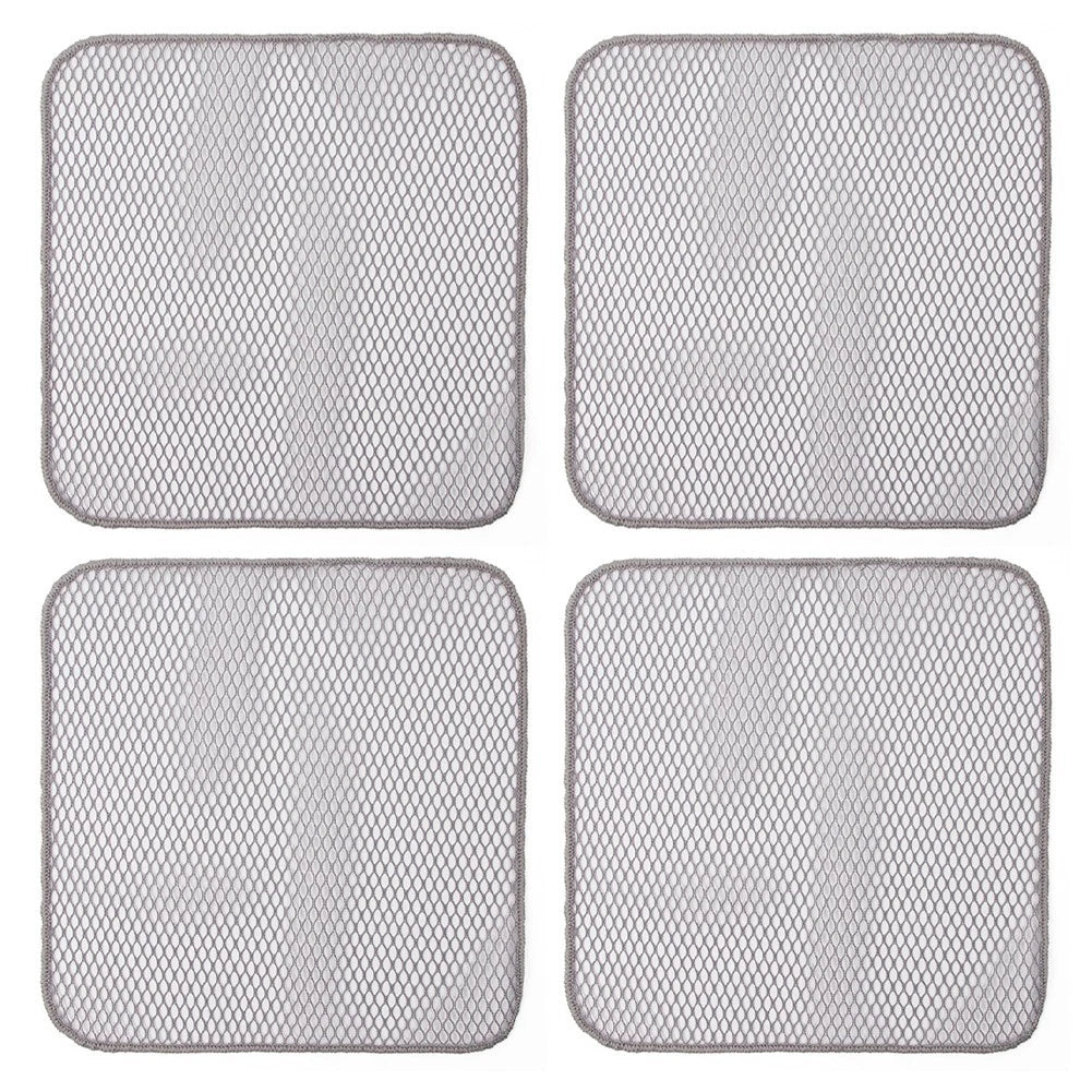48 Pack Microfiber Dish Cloths for Kitchen Cleaning 30x30 cm Gray