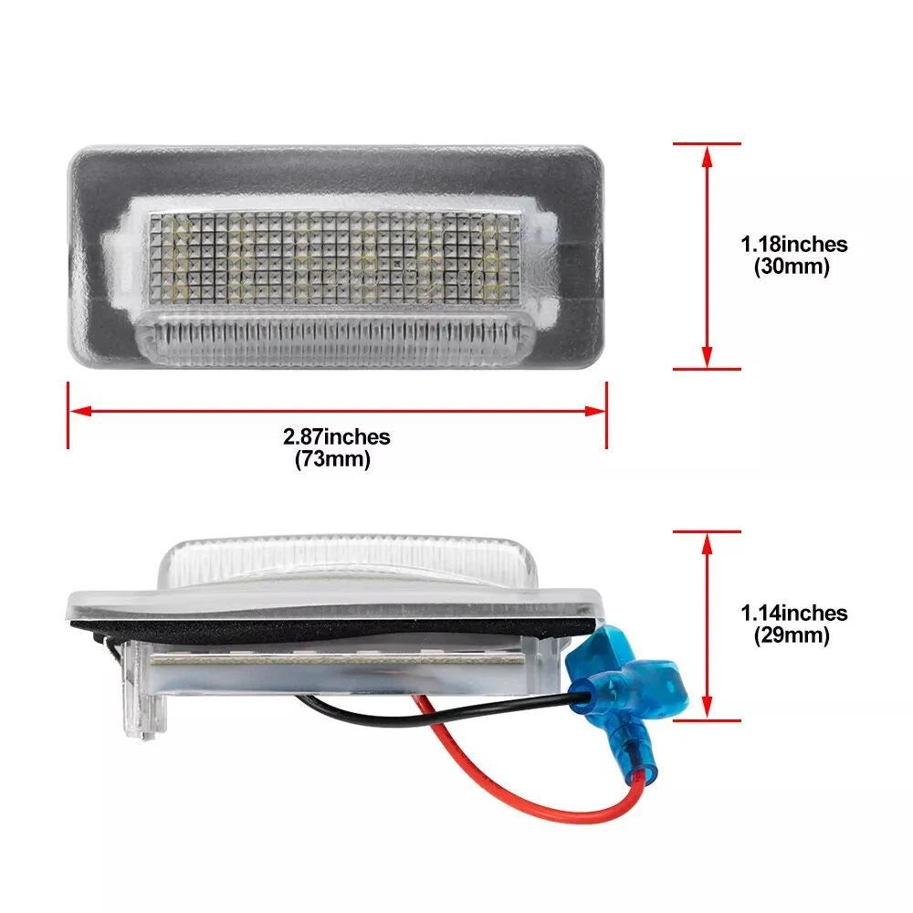 2X LED License Plate Light Lamps for Mercedes Sprinter W901-W905 (1996–2006)