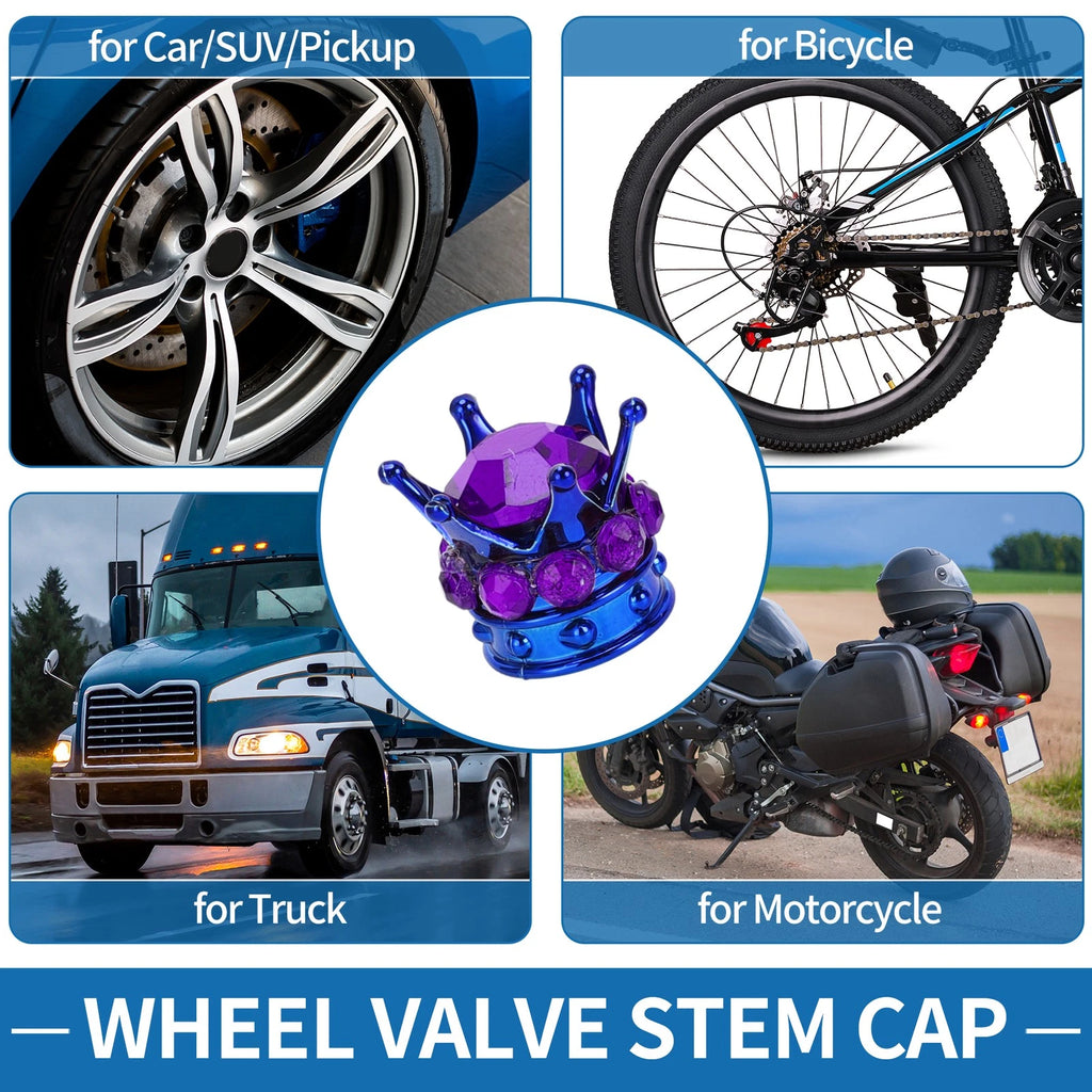 Valve Stem Caps Wheel Valve Cap Replacement for Car SUV Bike RV (4-Pack) (1)