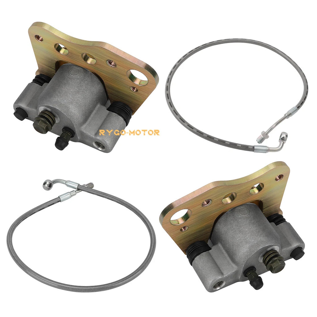 Front Brake Calipers & Hose Lines for Polaris Sportsman 400 450 500 600 700 800 (2000–2014)