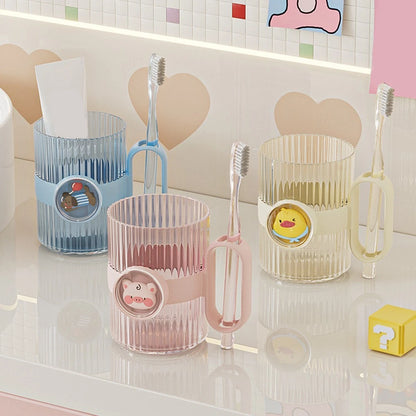 Bathroom Mouthwash Cup and Toothbrush Holder in Multiple Colors