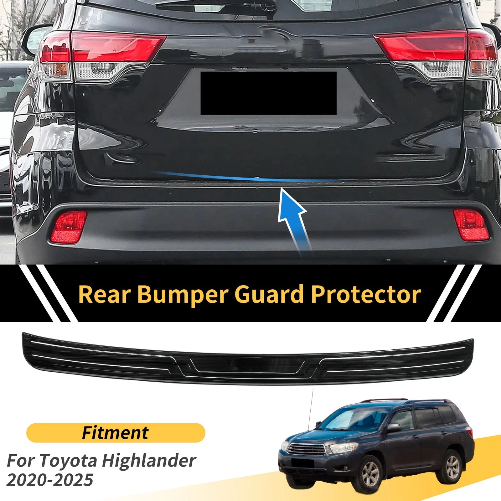Bumper Guards for Toyota Highlander (2020–2025) Titanium Tone 1 Piece